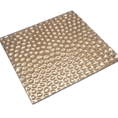 Rose Gold Mirror Honeycomb Stamped Stainless Steel Sheet