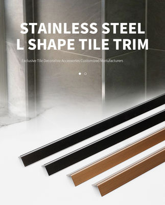 304 ze stali nierdzewnej L Profile Tile Trim z grubością 0,55 mm i powłoką kolorów PVD