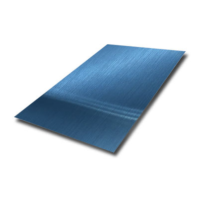 Dobra cena Płyta ze stali nierdzewnej PVD Blue Hairline o gatunku EN 304/201 i grubości 0,3-1,2 mm do zastosowań dekoracyjnych w Internecie