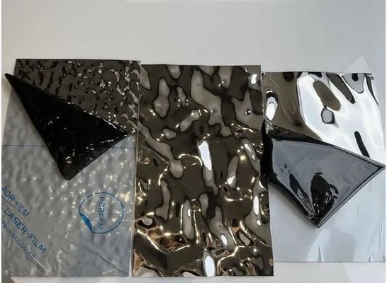 Dobra cena. Wielkie wzory fal wodnych Wodny wzór fal płytki ze stali nierdzewnej do projektowania wnętrz w Internecie