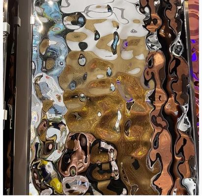 Dobra cena. Srebrne lustrzane wykończenie, faliste blachy ze stali nierdzewnej do dekoracji KTV w Internecie