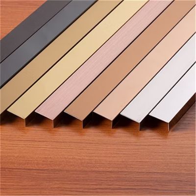 Dobra cena 304 Stal nierdzewna U Profile Tile Trim z grubością 0,65 mm dla trwałego krawędzi w Internecie