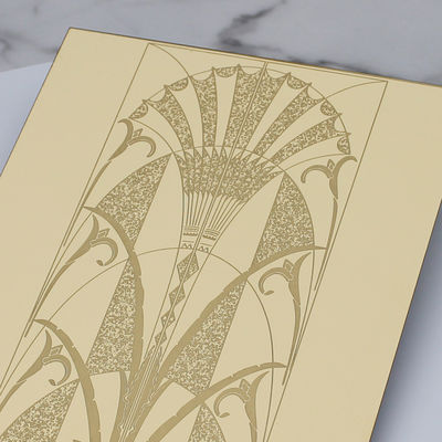 Złote lustro wykończenie 304 ze stali nierdzewnej Etched Sheet 1219x3048mm do zastosowań dekoracyjnych