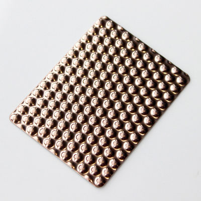 Blacha dekoracyjna ze stali nierdzewnej tłoczona w kolorze różowego złota