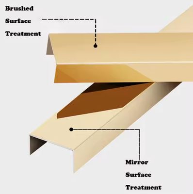 Dobra cena Złote włosy / Złote lustro Płytki z nierdzewnej stali U Profil dekoracji w Internecie