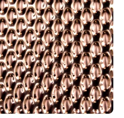 Dobra cena Rose Gold Mirror 6WL Pattern Embossed Stainless Steel Sheet 0,85 mm grubość do dekoracji ścian i sufitów w Internecie