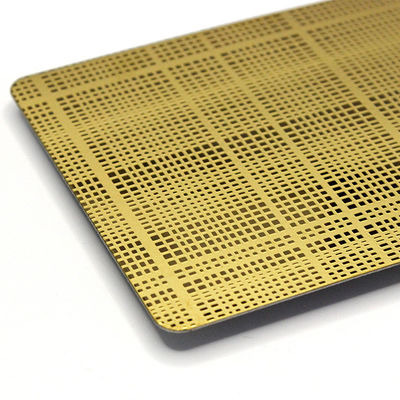 Dobra cena Złote lustro wykończenie 304 ze stali nierdzewnej Etched Sheet w 1219x3048mm Rozmiar do zastosowań dekoracyjnych w Internecie