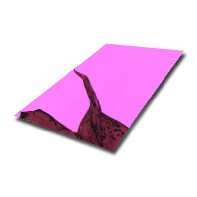 Dobra cena PVD Pink Mirror Finish Dekoracyjna blacha ze stali nierdzewnej o grubości 0,3-1,2 mm i rozmiarze 1219*2438 mm w Internecie