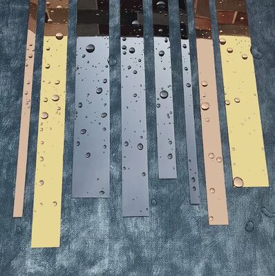 Samoprzylepna wykończenie ze stali nierdzewnej, elastyczna dekoracja ścienna metalowa