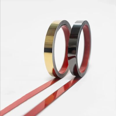 Dobra cena Glossy Mirror Metal Trim, samoprzylepna linia dekoracyjna ze stali nierdzewnej w Internecie