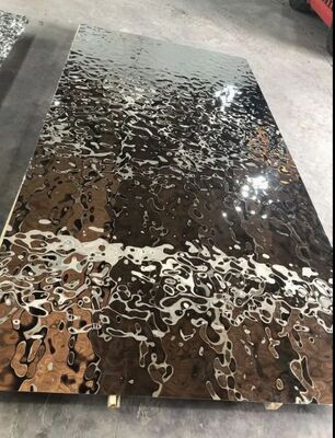 Luxury Mirror Water Ripple Płyty ze stali nierdzewnej do konstrukcyjnych sufitów