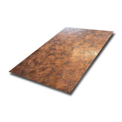 Blacha ze stali nierdzewnej gatunku 304 z powłoką w kolorze różowego złota i grubością 0,65 mm do dekoracji przestrzeni handlowej