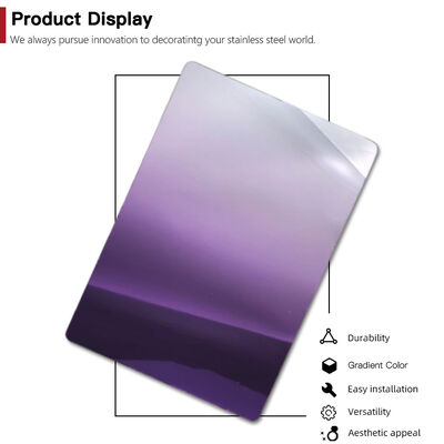 Dobra cena PVD fioletowe i szare lusterko połyskane 304 stopień dekoracyjny blacha ze stali nierdzewnej do dekoracji domu online
