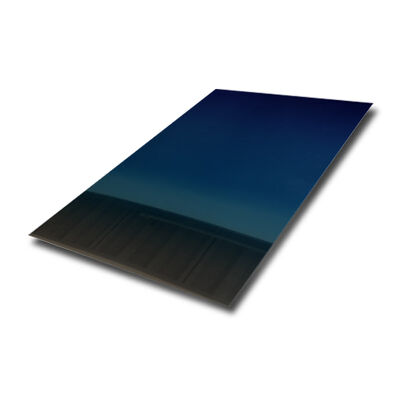 Lustrzana blacha SS, klasa 304 nr 8 z lustrzanym wykończeniem Blacha ze stali nierdzewnej z powłoką PVD Klein Blue Gradient Color