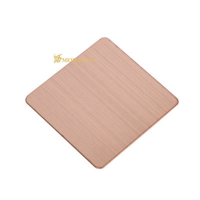 PVD powlekany 430 Grade Hairline Płytka ze stali nierdzewnej 1219x2438mm Z 8c PVC Film