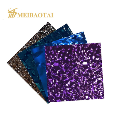 0.5 Mm Thick Stainless Steel Sheet , Pvd Coated Sheets 304 Grade Crinkle