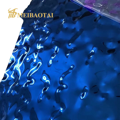 Blacha ze stali nierdzewnej PVD Ripple Water, polerowana płyta ze stali nierdzewnej 0,55 mm