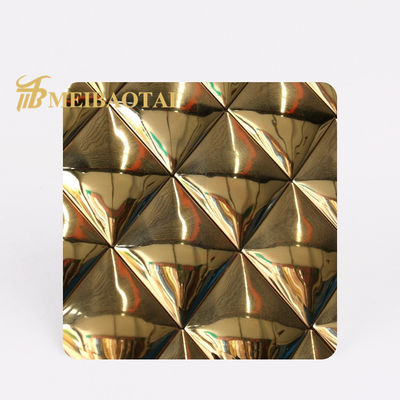 Dobra cena SS304 201 Złota lustrzana tłoczona blacha ze stali nierdzewnej Dekoracja ścienna w Internecie