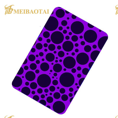 Dobra cena. Pvd Fioletowy polski wytrawiony arkusz ze stali nierdzewnej z folią Novancel w Internecie