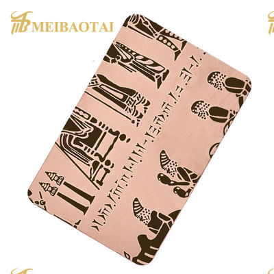 Dobra cena. 201 Blacha trawiona ze stali nierdzewnej Pvd Kolor różowego złota HRB100 Twardość w Internecie