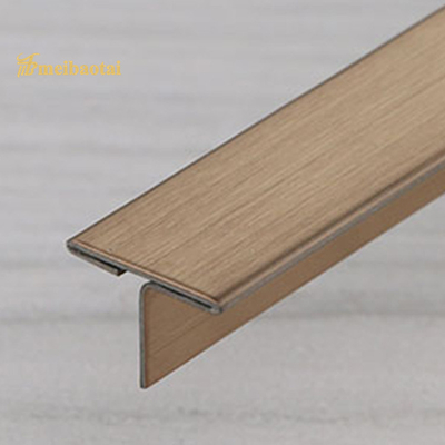 Taśma obrzeżowa ze stali nierdzewnej pokryta brązem PVD do płytek T20 X 3048 mm