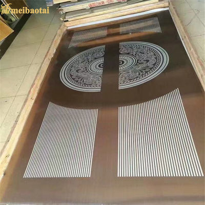 Dobra cena 0.95mm Grubość 304 Płytka ze stali nierdzewnej z grawerowaną konstrukcją do wind w 1219x2438mm Rozmiar w Internecie