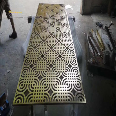 Dobra cena Aluminiowa przegroda metalowa z powłoką z żółtego brązu, cięta CNC, o niestandardowych wymiarach w Internecie