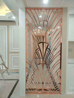 Dobra cena Lustro Rose Gold Metal Room Divider 200x300mm cięcie laserowe w Internecie