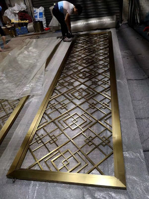 Dobra cena 304 Szampana Lustro ze stali nierdzewnej Rozdzielnik pomieszczeń Dekoracja hotelu w Internecie