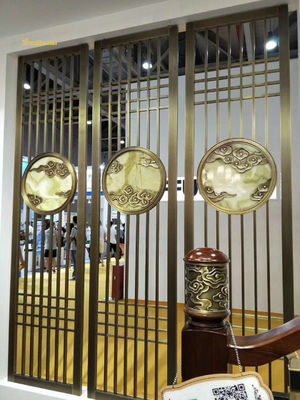 Dobra cena SS304 201 Złota linija włosów Ekran z stali nierdzewnej Dekoracja Hotelu, ściany, restauracja w Internecie