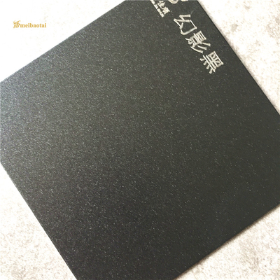 Sandblasted Black Decorative Stainless Steel Sheet 0.55mm Flat Shape